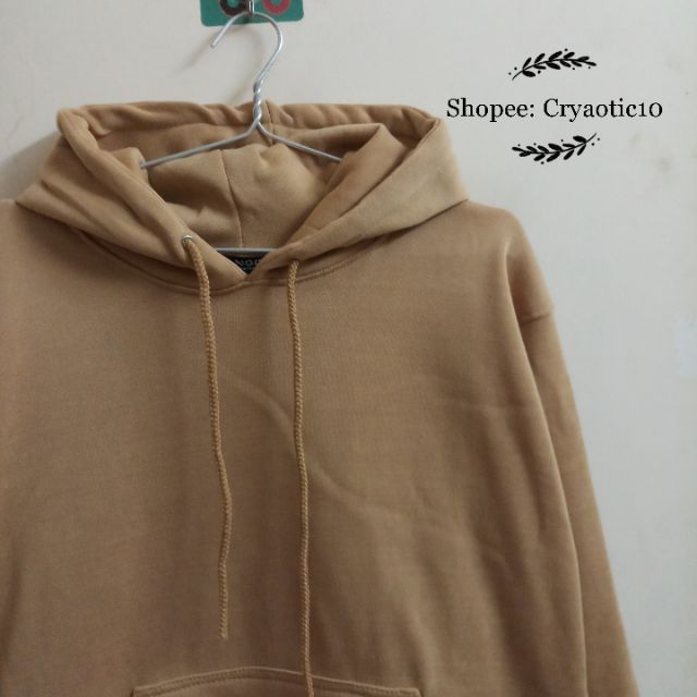 [ĐỦ SIZE - Kèm hình thật] Áo hoodie trơn nỉ dày màu kem màu tan basic hoodie unisex | WebRaoVat - webraovat.net.vn