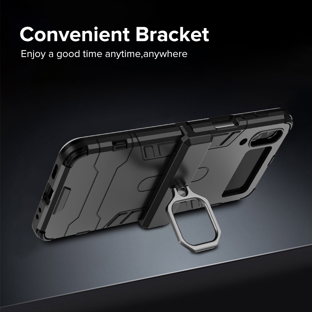 Heavy Duty Shockproof Bumper Protect Case For Samsung Galaxy Z Flip 4 5G flip4 Holder Ring Armor Cover