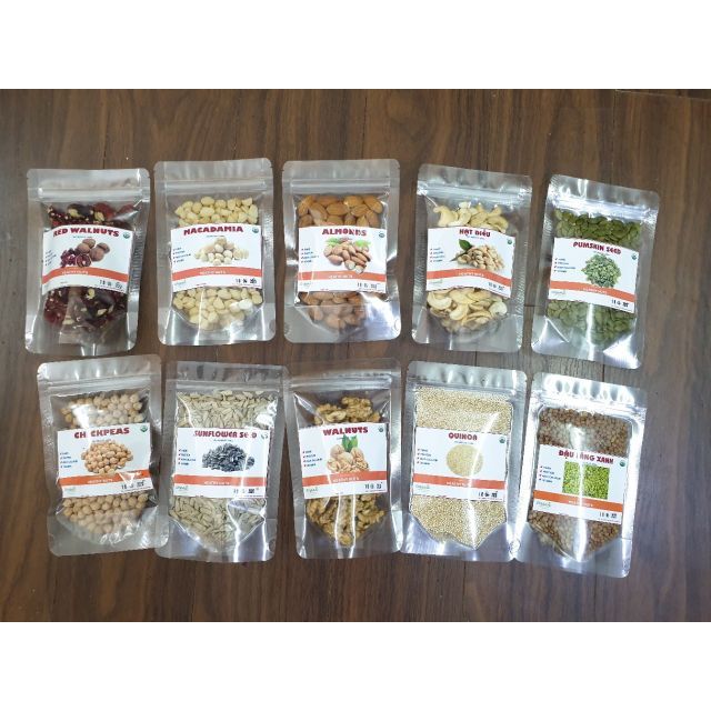 Combo 10 loại nhân hạt cao cấp làm sữa hạt (1kg)