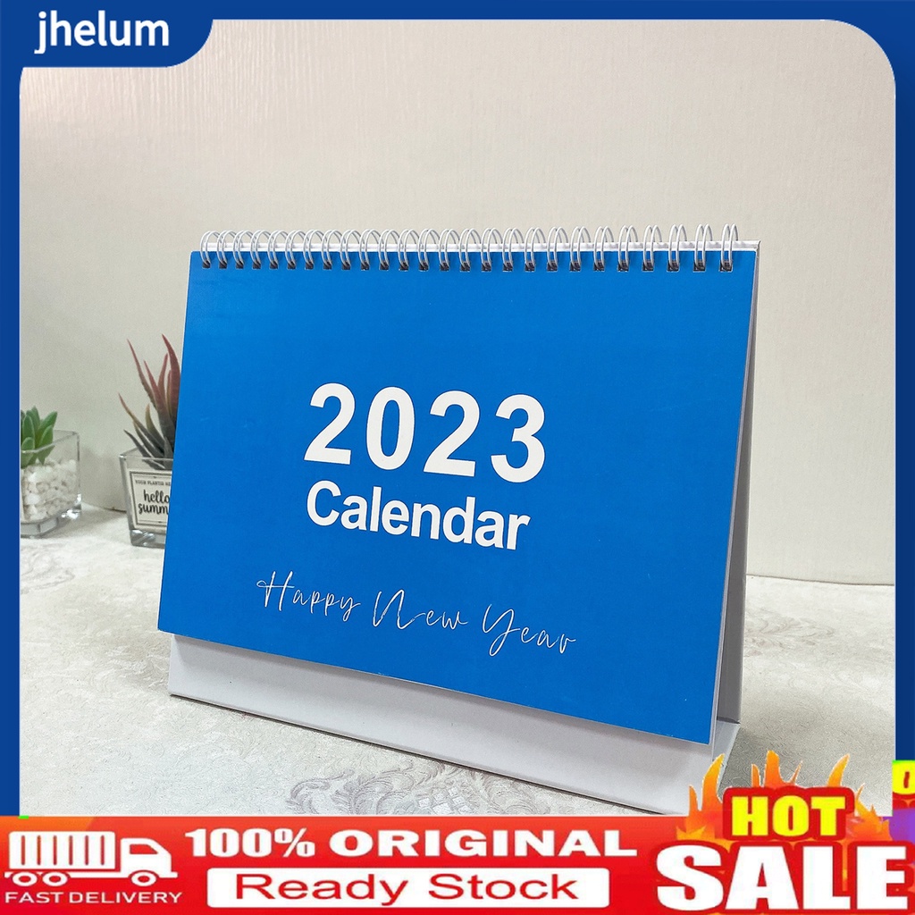 Lịch Để Bàn Năm 2023 Tự Dính In Chữ Tiếng Anh Độc Đáo Trang Trí Nhà Cửa / Văn Phòng