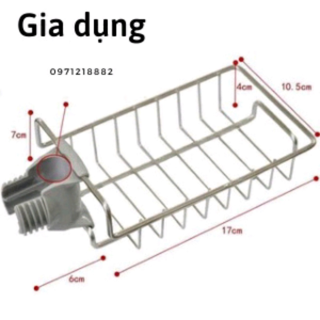 Giá Inox để đồ rửa bát gắn tường Khay inox gắn vòi chậu rửa bát đa năng tiện lợi