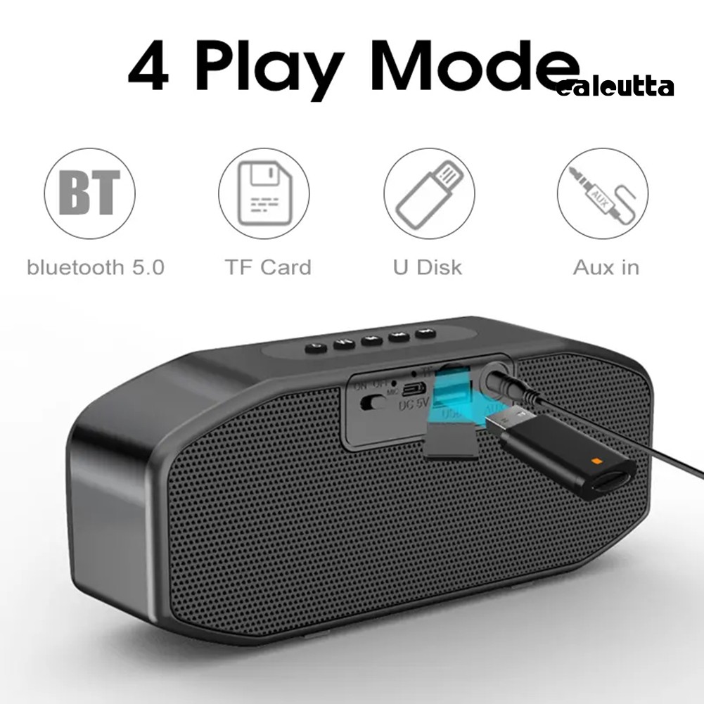 Loa Bluetooth Không Dây Tích Hợp Fm / Đồng Hồ / Nhiệt Độ