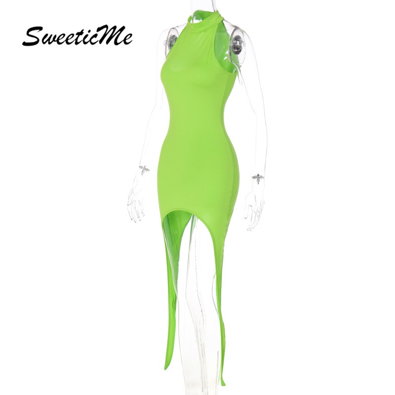 Đầm Ôm Không Tay Cổ Tròn Thời Trang Quyến Rũ Dành Cho Nữ