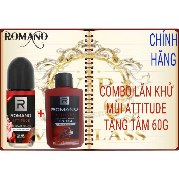 ROMANO_ LĂN KHỬ MÙI ATTITUDE (ĐỎ) 50ML KÈM AD 60G.