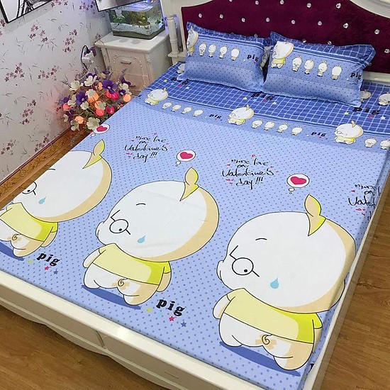 Set ga gối 3 con heo dễ thương