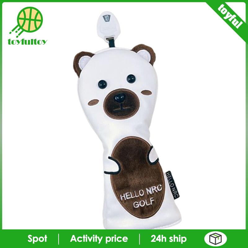 Vỏ Bọc Đầu Gậy Đánh Golf Bằng Da PU In Hình Gấu Dễ Thương