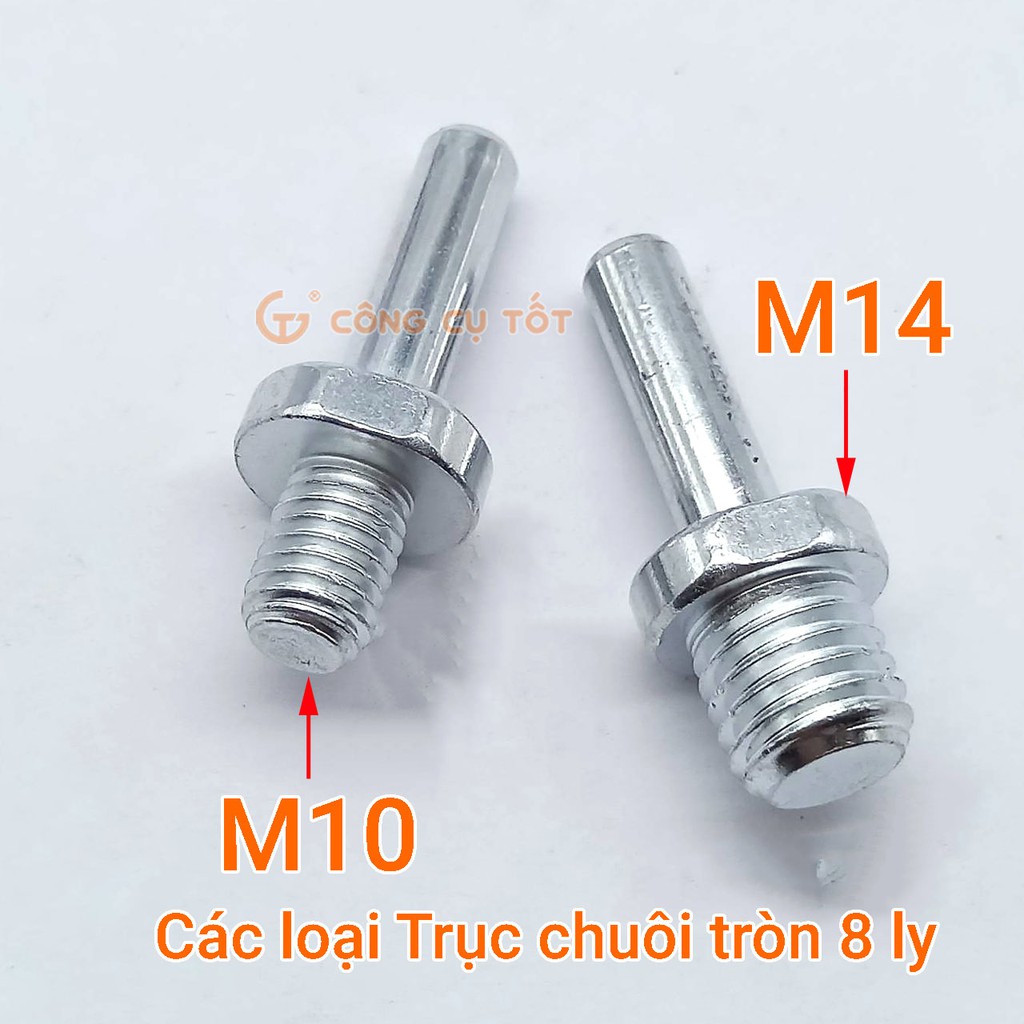 Trục chuôi tròn 8 ly nối đế chà nhám tròn vào máy cắt