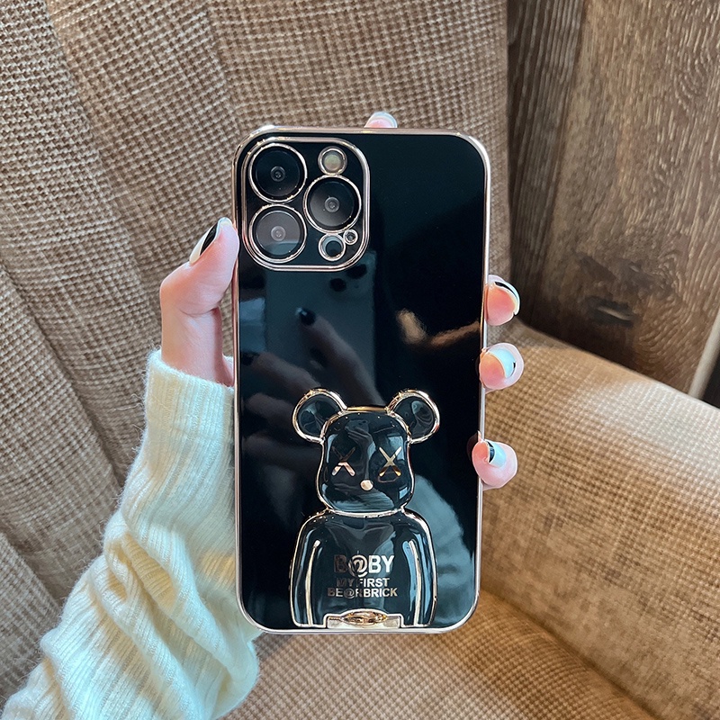 Ốp Điện Thoại Có Giá Đỡ Hình Gấu 3D Cho iPhone 13 12 11 pro max XS XR XAMAX 7/8SE2020 7/8PIUS