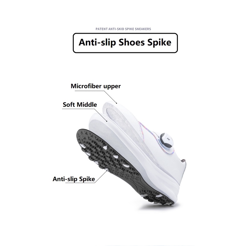 Giày Thể Thao Đánh Golf PGM Khóa Xoay Chống Trượt Trọng Lượng Nhẹ Thoải Mái Cho Thanh Thiếu Niên