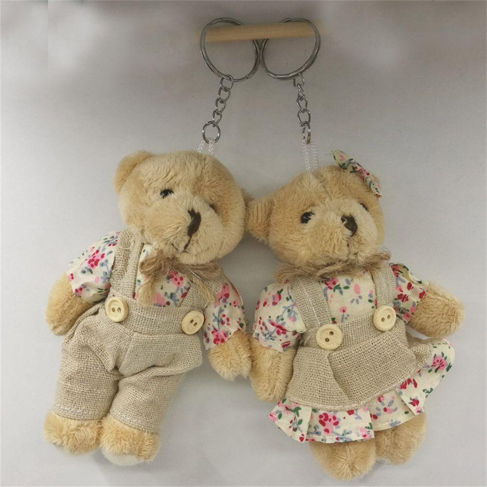 1 Cặp Móc Khóa Hình Thỏ Nhồi Bông Đáng Yêu