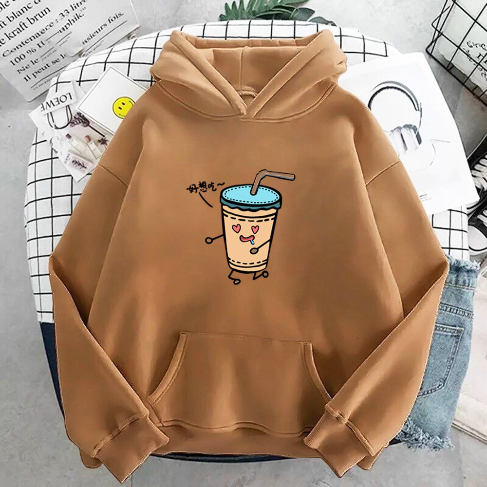 Áo hoodie nam nữ nỉ ngoại in hình Ly Trà Sữa, chất nỉ dày dặn, nón 2 lớp, hợp làm áo cặp William - DS104