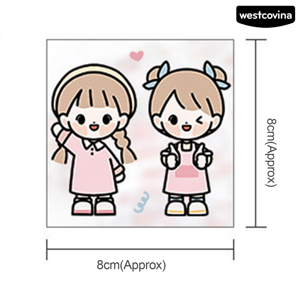 Bộ 100 miếng dán họa tiết nhân vật hoạt hình đáng yêu