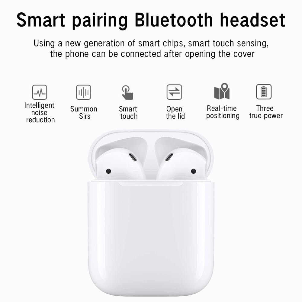 FREE - Apple AirPod 2nd Wireless Bluetooth Earphone with Built-in Microphone Water-proof Multi-functional Sports Earbuds