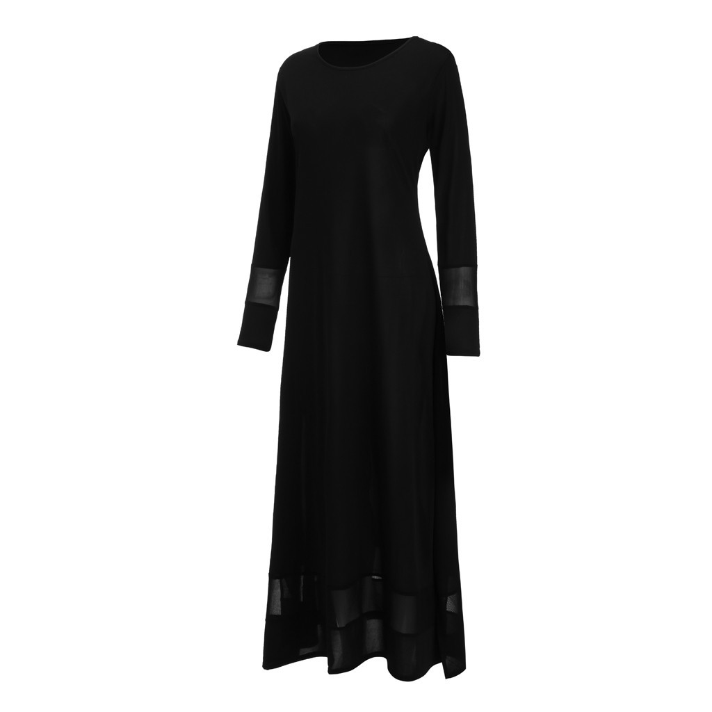 Koobe Đầm Dài Tay Lửng Cổ Chữ O Màu Trơn Thời Trang Dành Cho Nữ Hồi Giáo | BigBuy360 - bigbuy360.vn