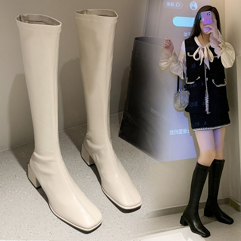 Boot da mềm co giãn tốt đế 5cm dành cho bắp chân to