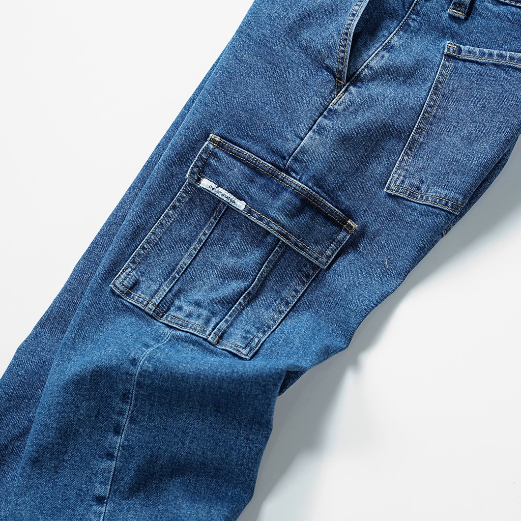 OWL BRAND® RELAX JEANS CARGO - Quần Jean Túi Hộp Xanh Đậm - OWL010421 | BigBuy360 - bigbuy360.vn