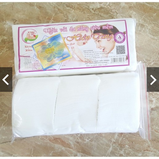Khăn khô đa năng baby Hiền Trang (gói 200gr +-20gr) - Khăn vải, giấy khô vệ sinh cho bé