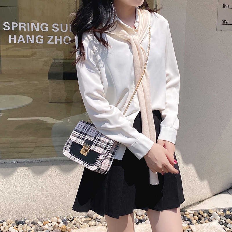 Túi đeo chéo nữ kẻ sọc phong cách hàn quốc S1 T139