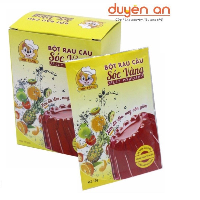 Bột rau câu dẻo Sóc Vàng hộp 120g
