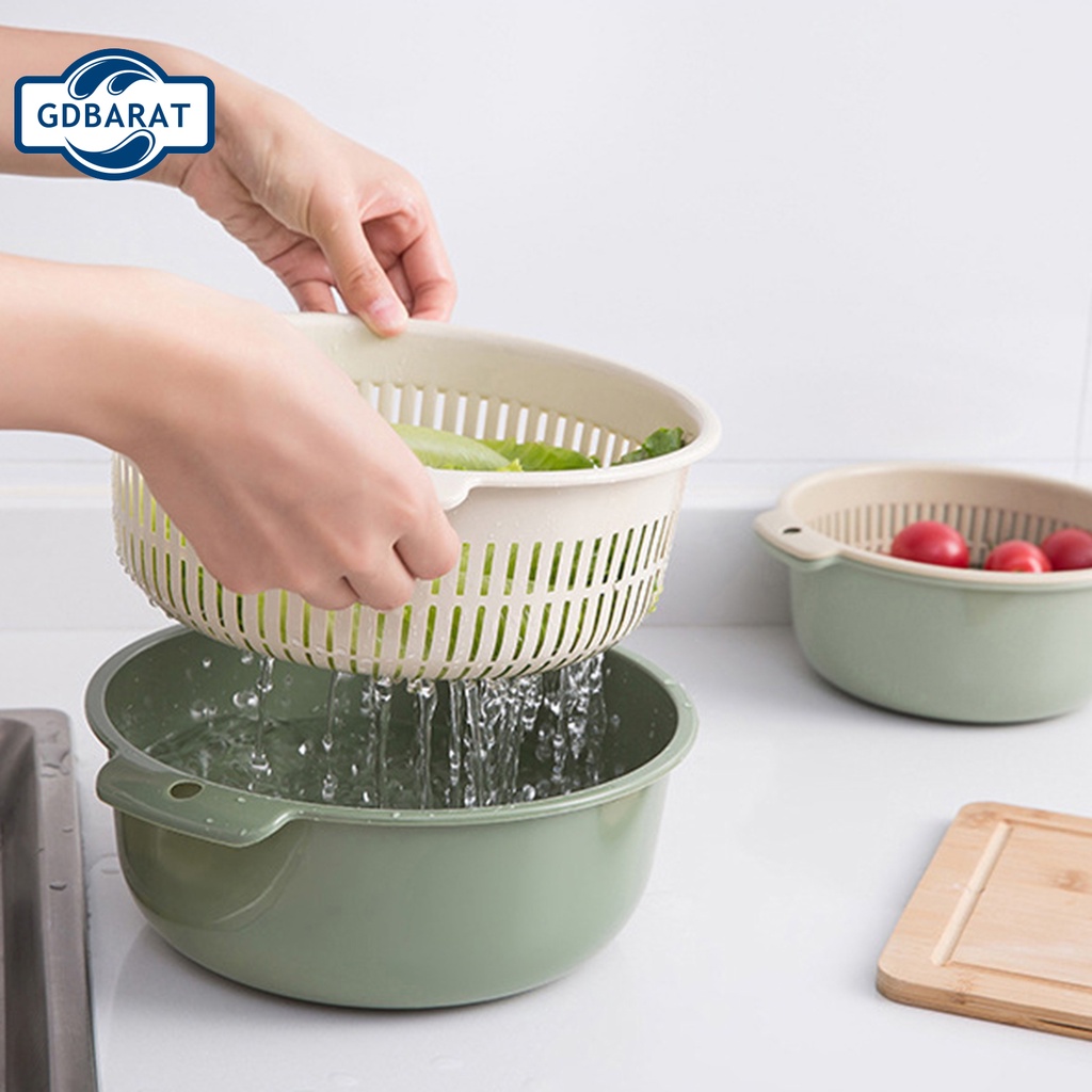 Rổ rửa rau củ quả 3 màu đa năng tiện dụng cho nhà bếp