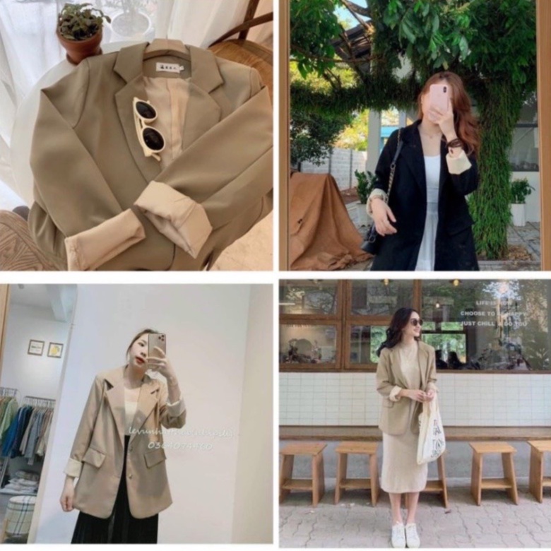 Áo blazer dài tay phong cách Hàn quốc - Áo vest 2 lớp có túi dày dặn | BigBuy360 - bigbuy360.vn