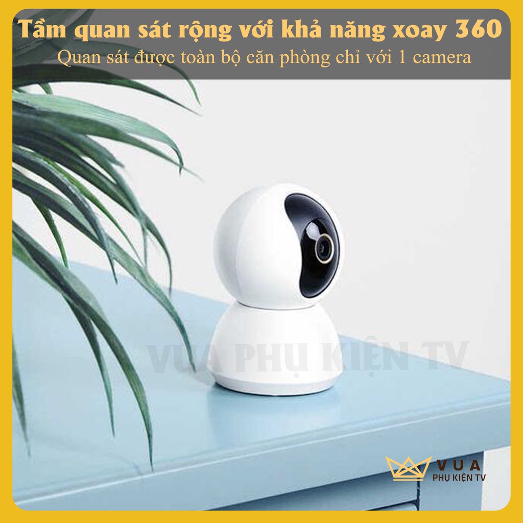 [FREESHIP - SIÊU NÉT] Camera xiaomi 2K Mijia 360 độ chính hãng sắc nét quay ban đêm - Camera giám sát - Vua Phụ Kiện TV