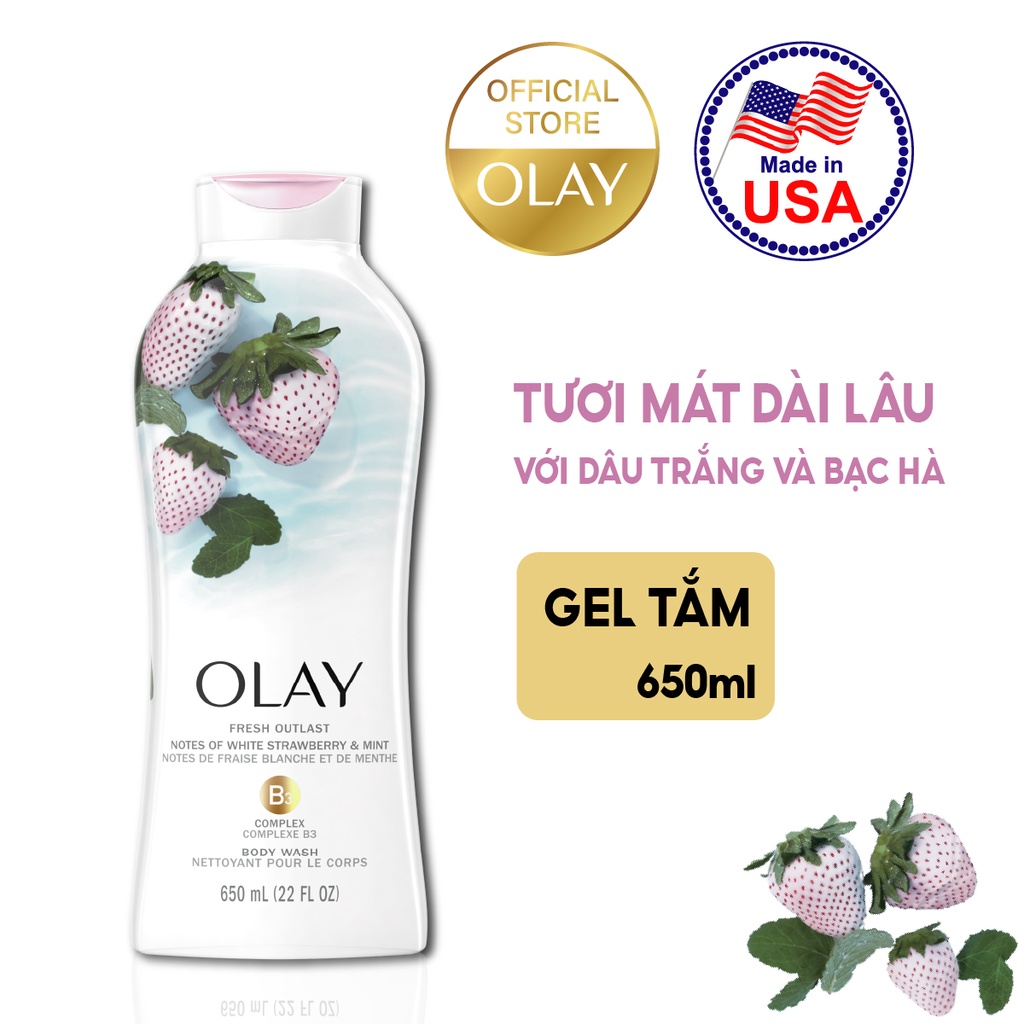 Sữa tắm Olay dưỡng da nhiều mùi hương 650ml