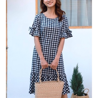 Đầm caro đuôi cá InFashion