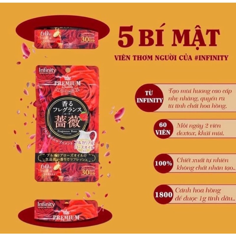 VIÊN UỐNG THƠM CƠ THỂ HOA HỒNG INFINITY 30 NGÀY & 60 NGÀY
