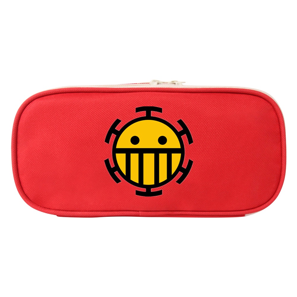 Túi Đựng Bút Vải Canvas Đa Năng Họa Tiết Hoạt Hình One Piece Luffy Zoro Anime Cho Bé