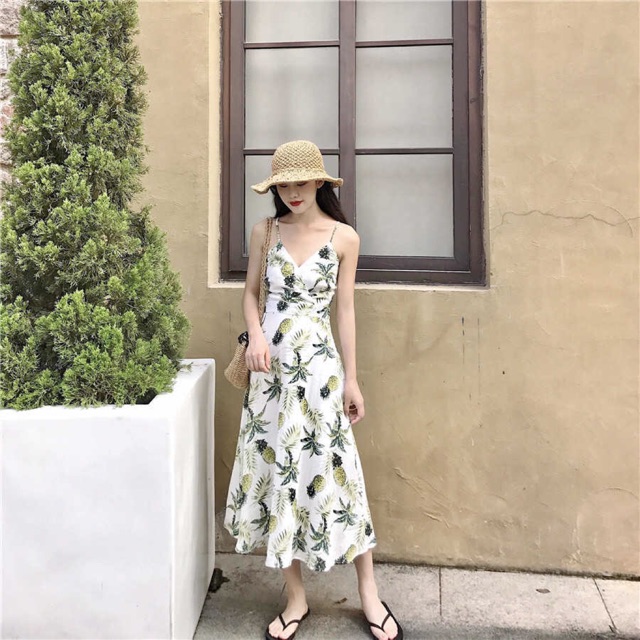 Váy maxi quả dứa