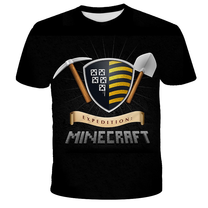 Bé trai Con gái Áo phông phổ quát In 3D Minecraft Mẫu thời trang Quần áo trẻ em 2022 Mùa hè Thường Trẻ em Áo khoác tay ngắn