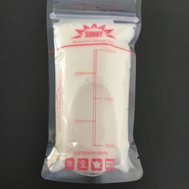 Hộp 50 túi trữ sữa 250ml SAMI của nhật bản, tặng kèm bút ghi thông tin