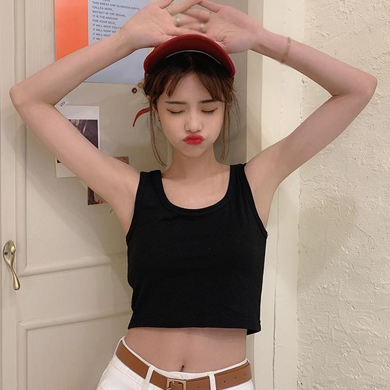 Áo Hai Dây Cổ Chữ U Phong Cách Hàn Quốc Cho Nữ