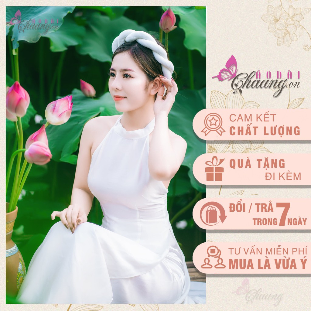 Áo yếm dáng dài ⚡ Kiểu áo dài yếm chụp sen thiếu nữ màu hè TẶNG MẤN | CHA09