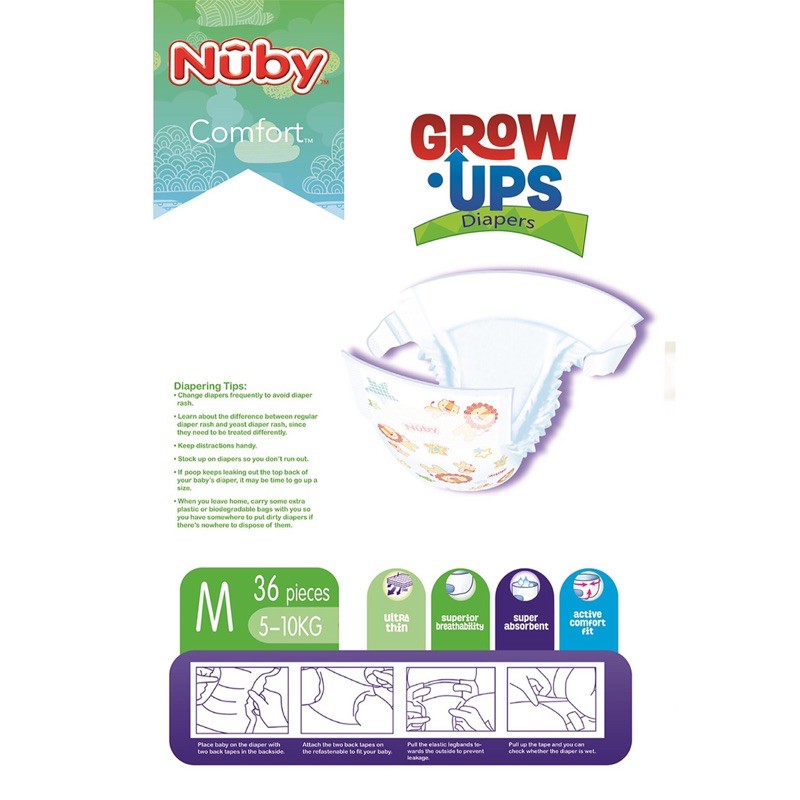 Tã/Bỉm quần nuby hàng công ty chính hãng, nhập khẩu Mỹ, các size M48/L46/XL44