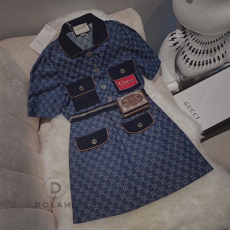 Set Gucci Áo+ Váy Hàng New Siêu Đỉnh❤️
