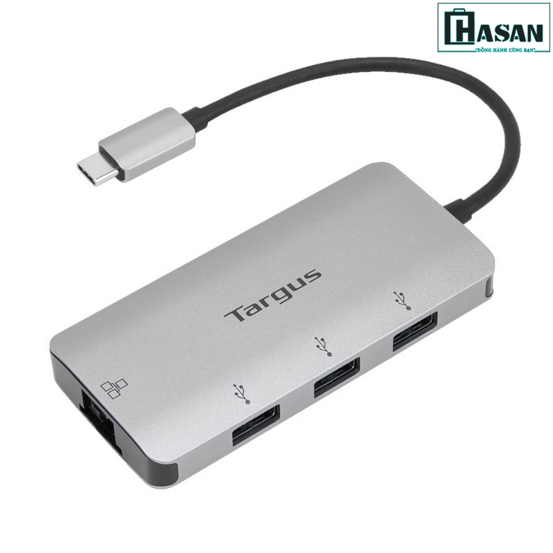 Cổng chuyển chính hãng TARGUS 4 in 1 USB-C To 3xUSB-A + Ethernet Adapter - ACA959