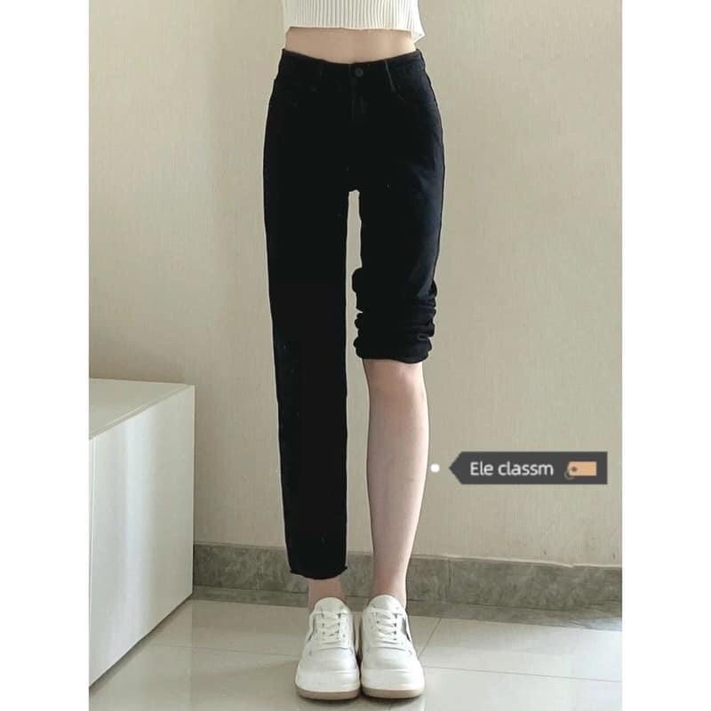 Quần jeans ống đứng đen ba soai | BigBuy360 - bigbuy360.vn
