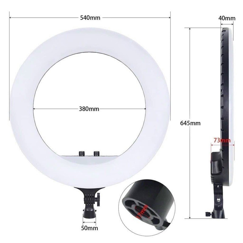 Bộ đèn tròn Livestrem cao cấp 54Cm, công suất cao với 2 màu trắng, vàng kèm điều khiển từ xa cao cấp KLH