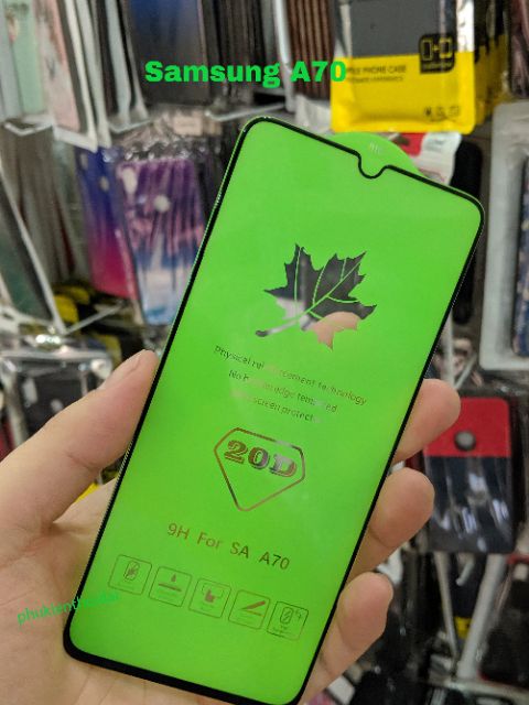 Cường lực 20D viền mỏng Samsung Galaxy A70 FREESHIP Từ 50k full màn full keo ôm màn 2.5D trơn mượt cao cấp
