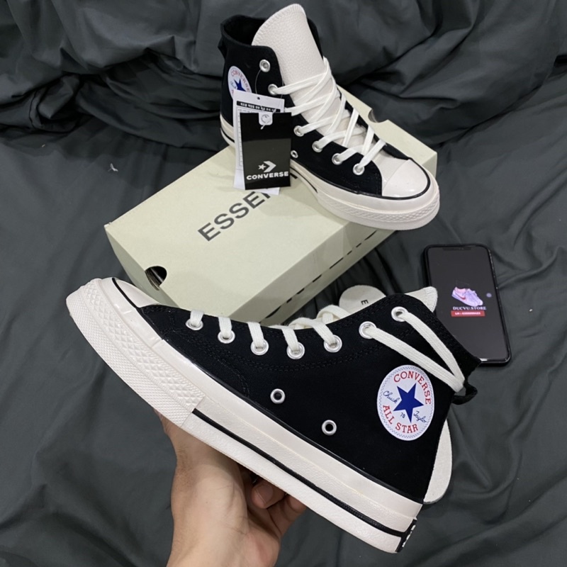 GIÀY CONVES FOG.ESSENTIALS BLACK LAI AU [ FULL BOX + FREE SHIP ] | BigBuy360 - bigbuy360.vn