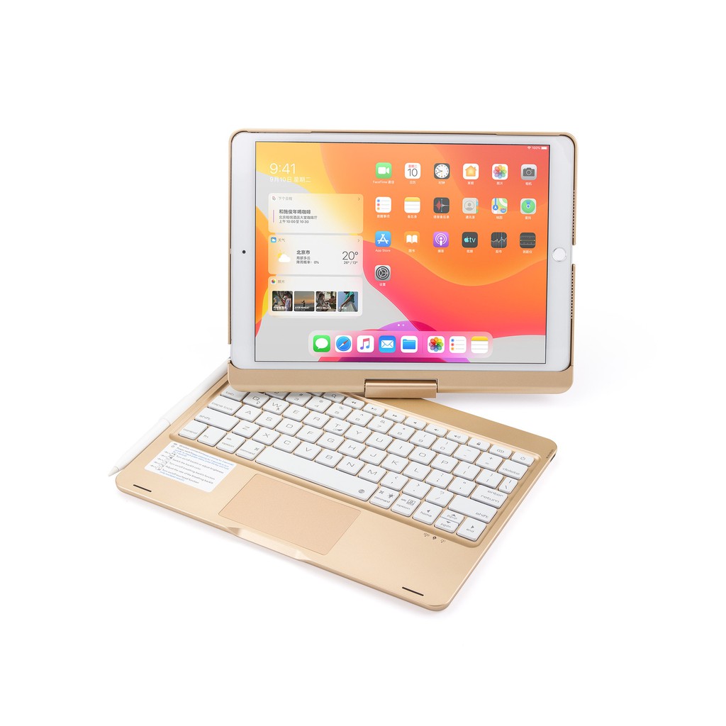 Bàn phím xoay cho ipad 10.2 và ipad 10.5 dùng chung, có khe để bút tiện lợi