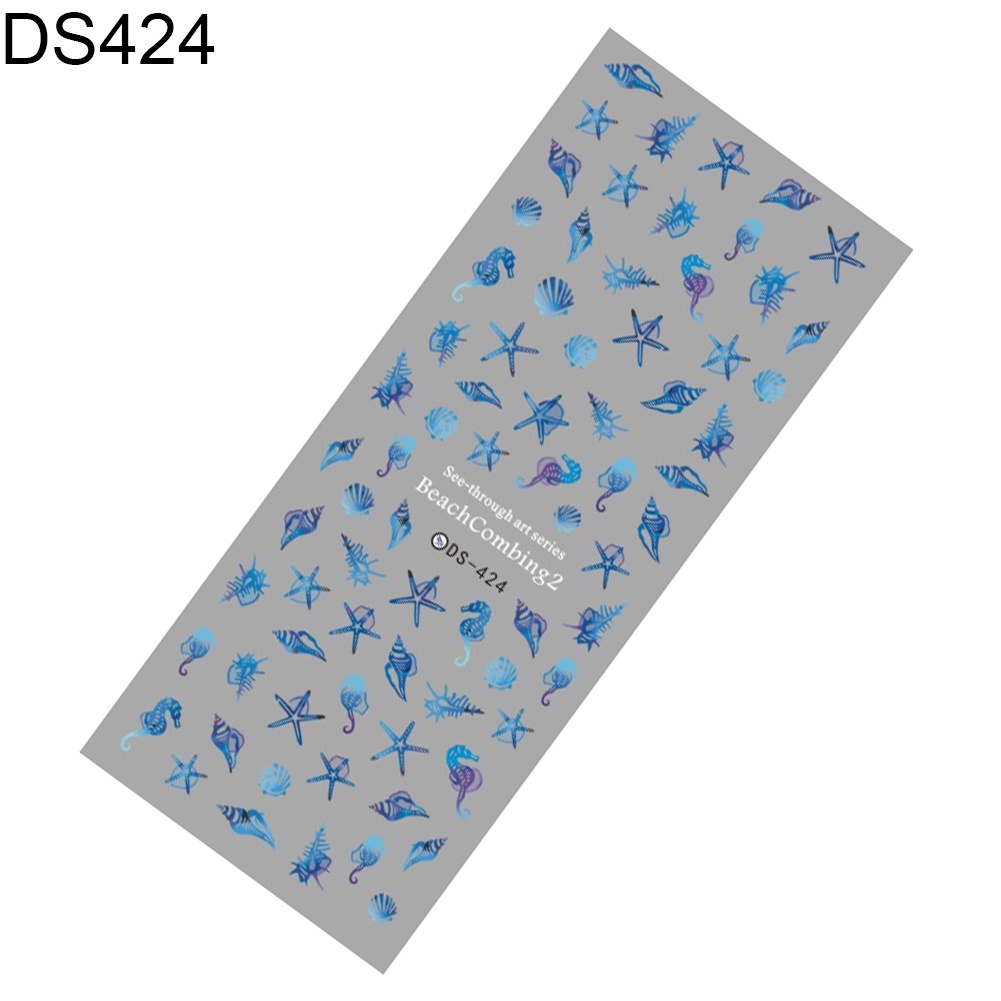 Miếng Dán Trang Trí Móng Tay Chống Nước Hình Vỏ Sò Sao Biển DIY