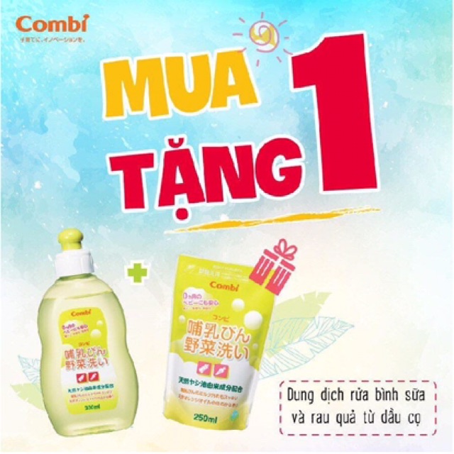 [Combi] Nước rửa bình &amp; rau củ cho bé Combi Nhật Bản