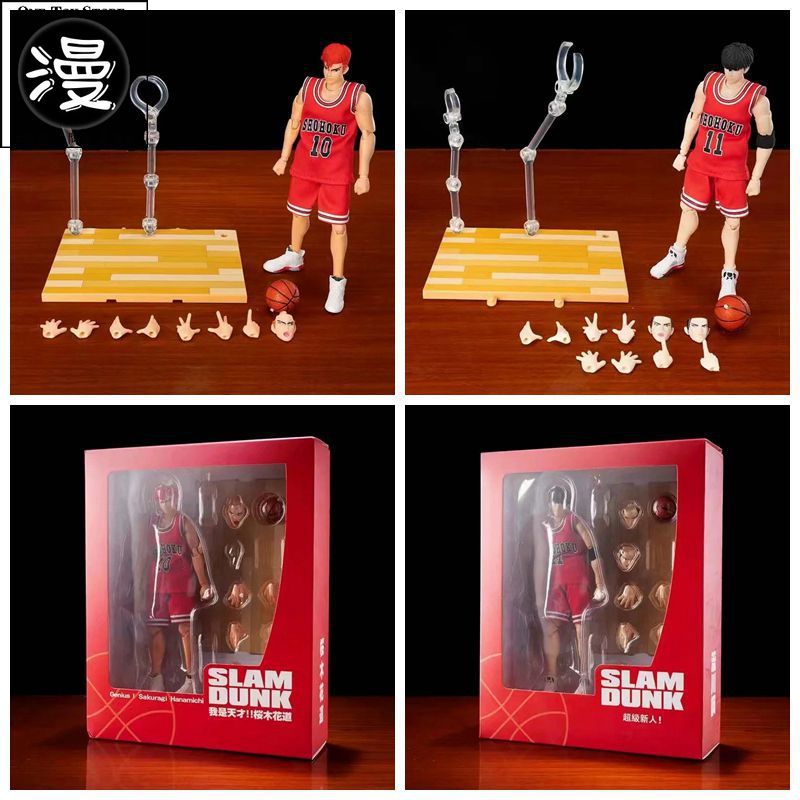 ⭐Mô Hình Nhân Vật Slam Dunk Genius Rukawa 11 Sakuragi Flower Road 10 Khớp Cử Động Được