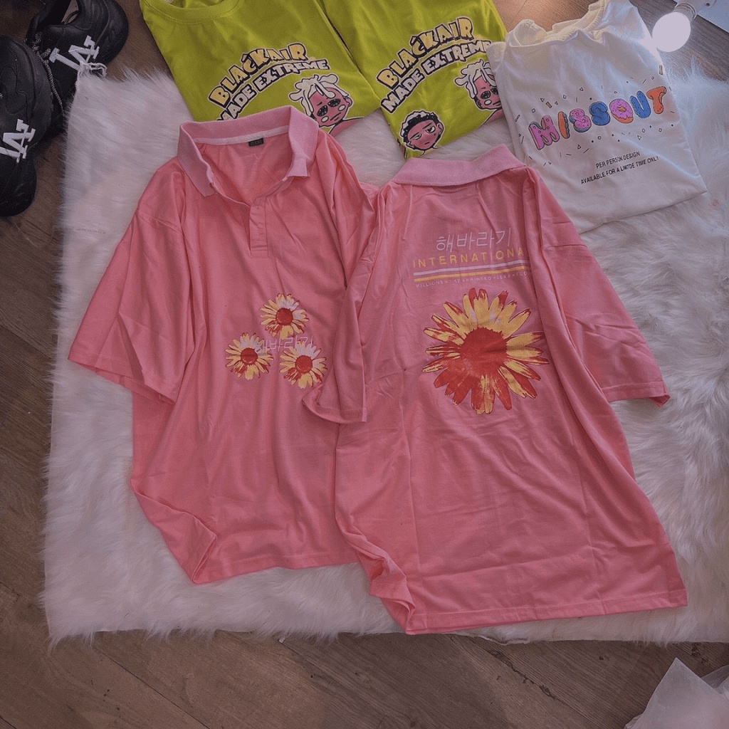 (HCM) Áo thun cổ trụ fom rộng thời trang genz , phong cách hàn quốc  , siêu hot hit KOKO MI FASHION