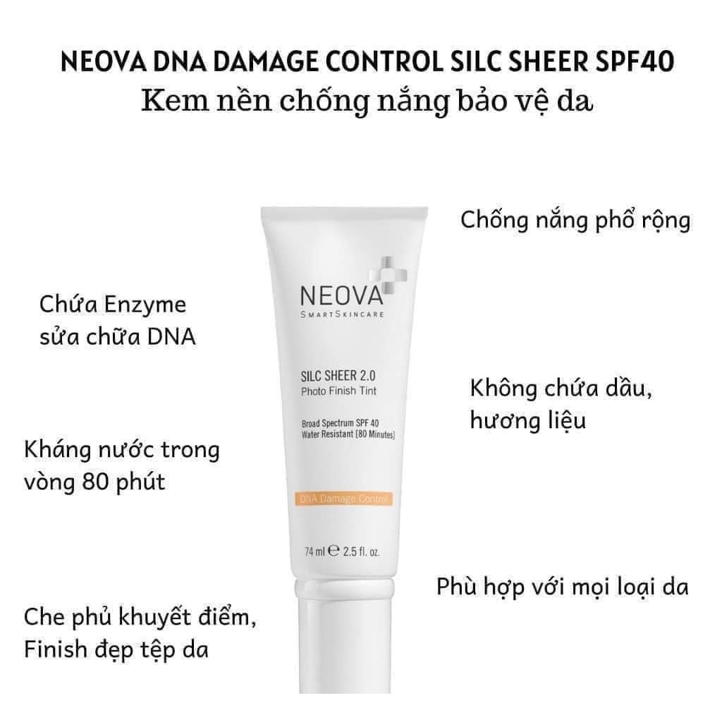 Kem chống nắng cho da dầu Neova Active Silic Sheer 2.0 SPF 40