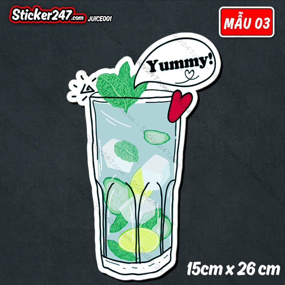 Sticker hình dán ly nước 𝑭𝒓𝒆𝒆𝒔𝒉𝒊𝒑 decal trang trí decor quán cà phê, trà sữa, quán ăn, quán nước.. decal dán tường,tủ.