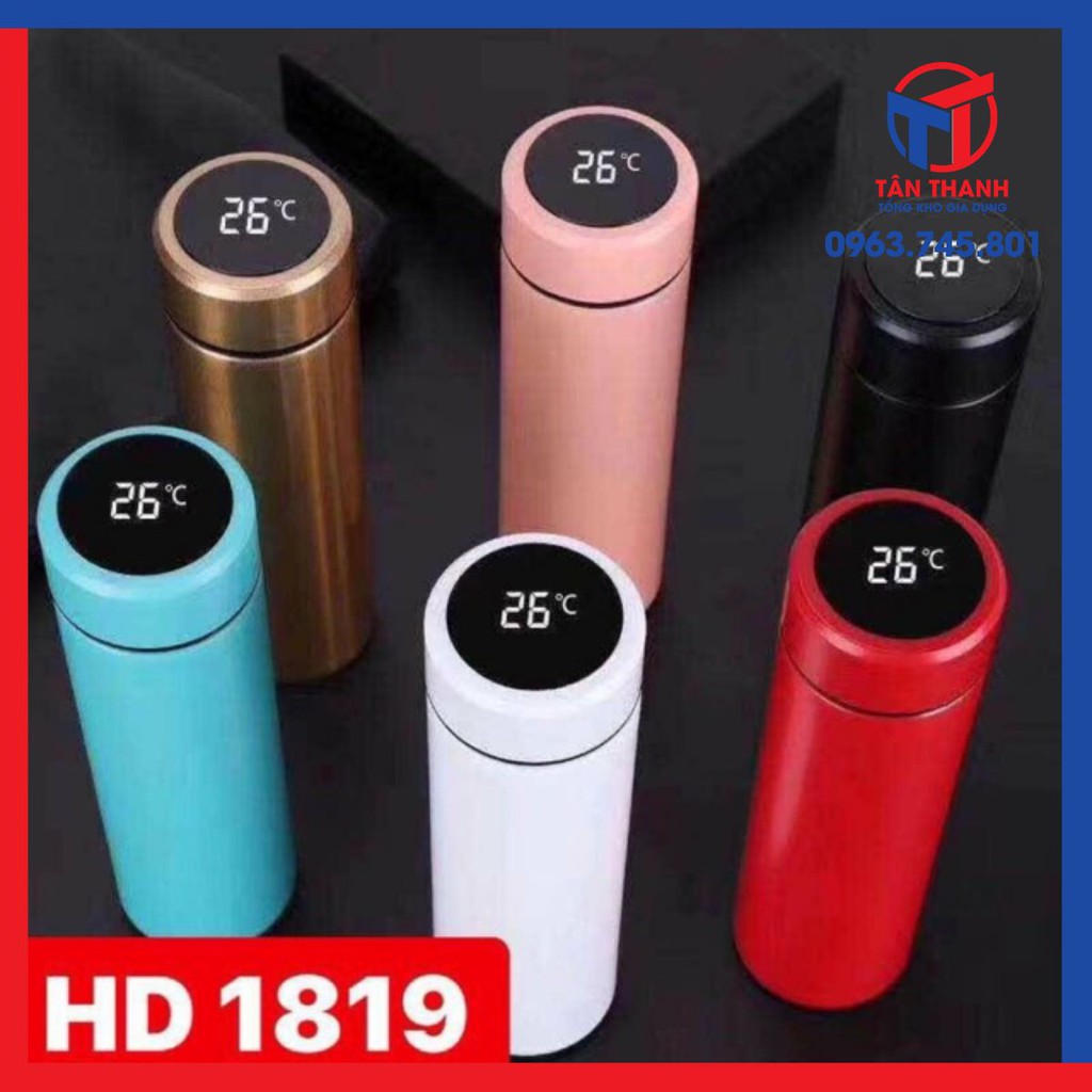 Bình giữ nhiệt 500ml hiển thị nhiệt độ.